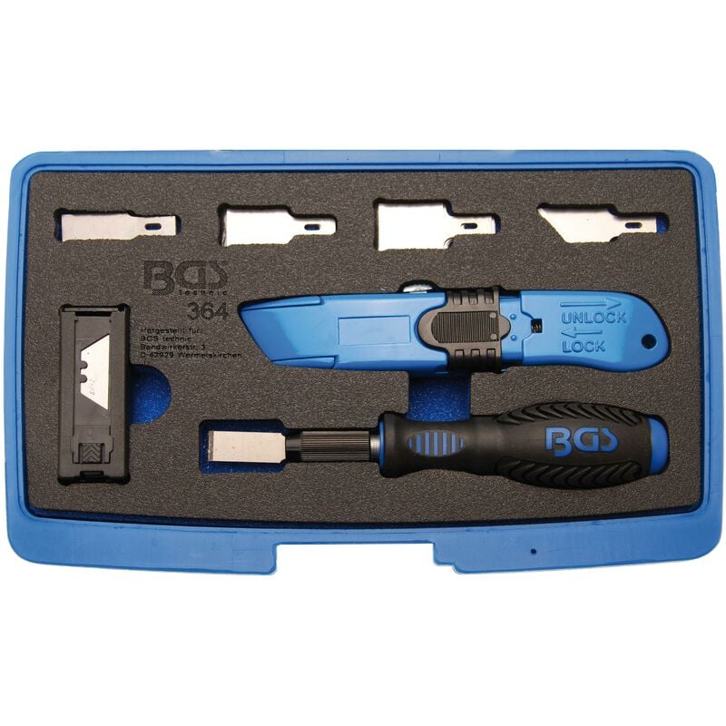 foto del prodotto bgs technic set raschietto taglierina 27 pz.
