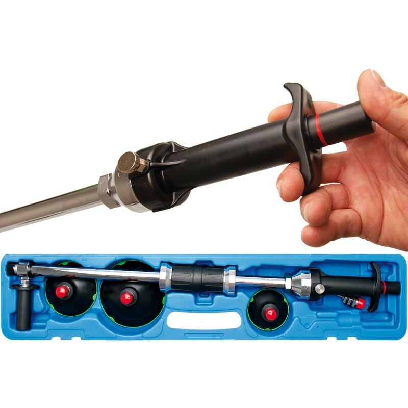 foto del prodotto bgs technic set ripara ammaccature con martello a massa battente con pompa a mano 