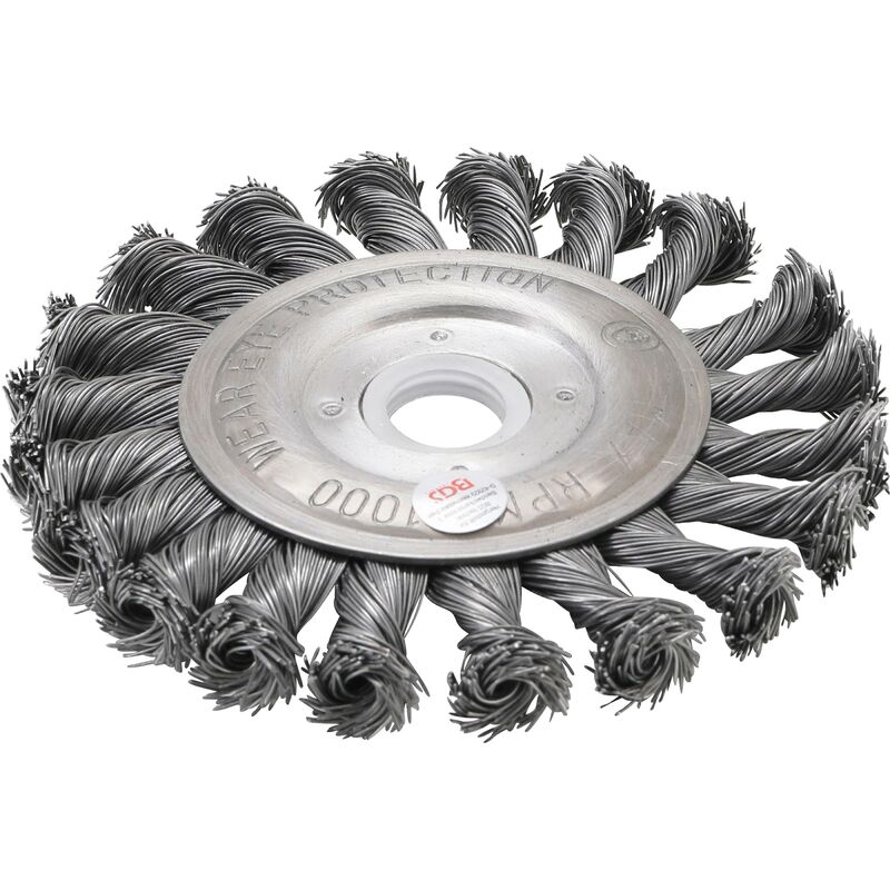 foto del prodotto bgs technic spazzola a disco in filo di acciaio ritorto 115 mm