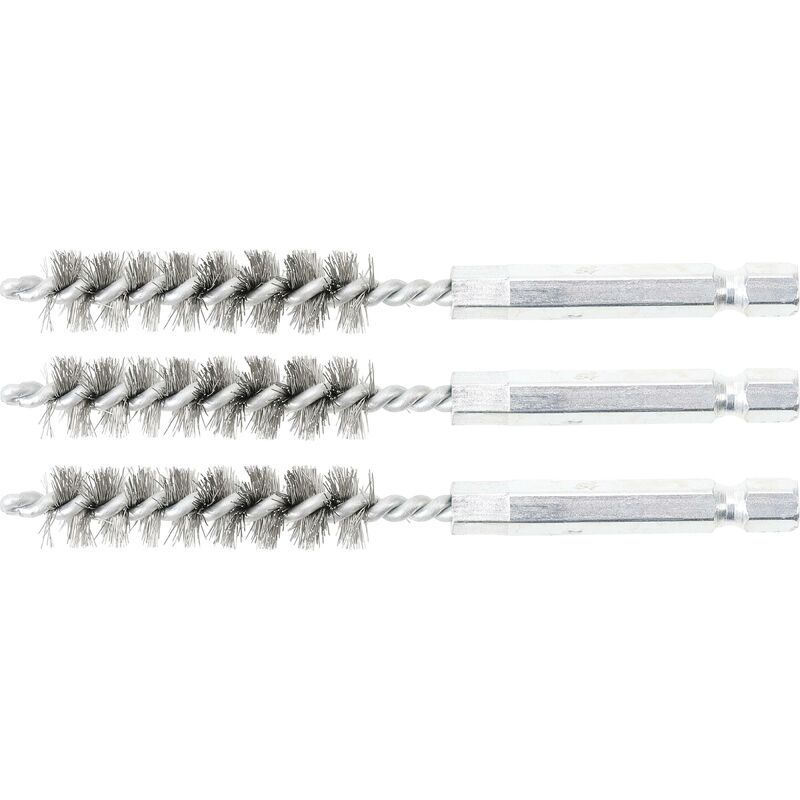 foto del prodotto bgs technic spazzola in acciaio 11 mm 6,3 mm 1 4 3 pz.