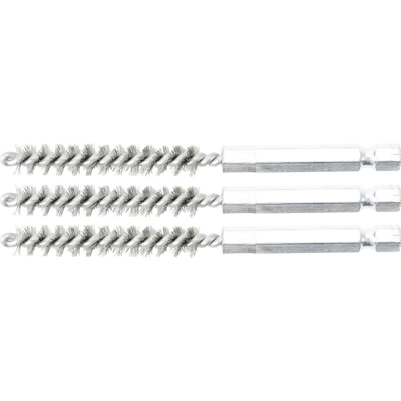 foto del prodotto bgs technic spazzola in acciaio 8 mm 6,3 mm 1 4 3 pz.