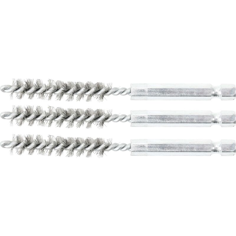 foto del prodotto bgs technic spazzola in acciaio 9 mm 6,3 mm 1 4 3 pz.