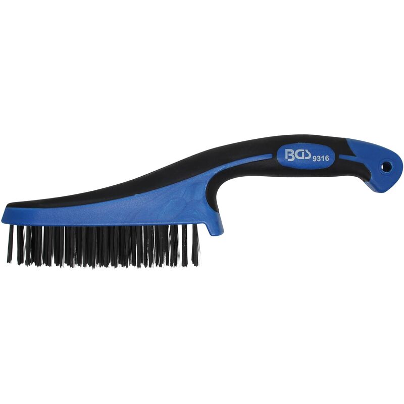 foto del prodotto bgs technic spazzola in filo d acciaio con manico in plastica 282 mm