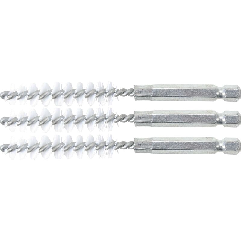foto del prodotto bgs technic spazzola in nylon 10 mm 6,3 mm 1 4 3 pz.