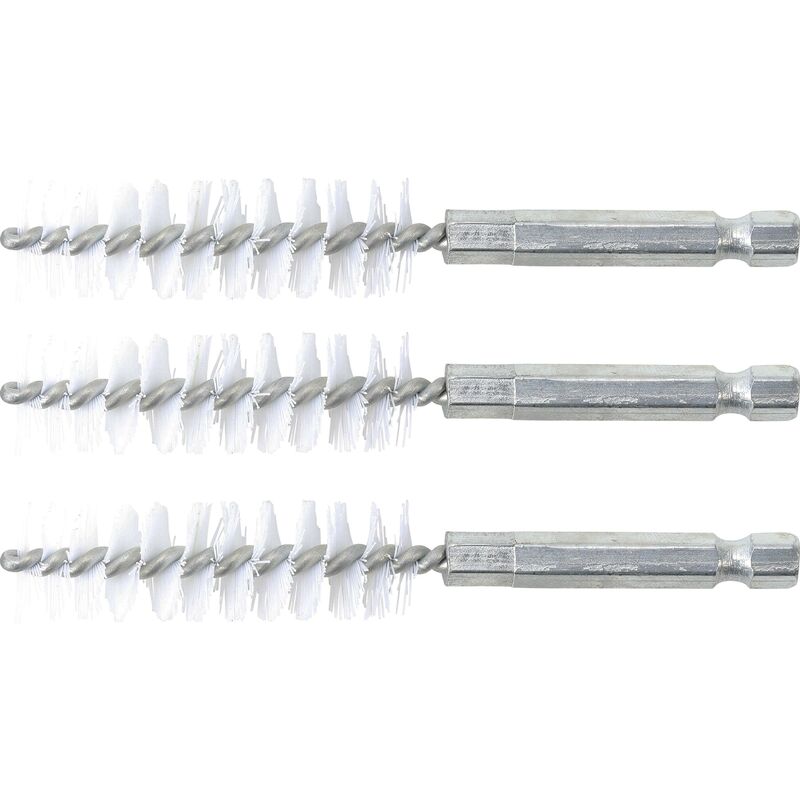 foto del prodotto bgs technic spazzola in nylon 15 mm 6,3 mm 1 4 3 pz.