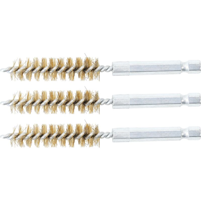 foto del prodotto bgs technic spazzola in ottone 12 mm 6,3 mm 1 4 3 pz.