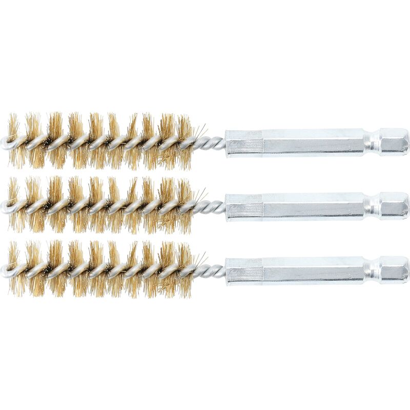 foto del prodotto bgs technic spazzola in ottone 14 mm 6,3 mm 1 4 3 pz.