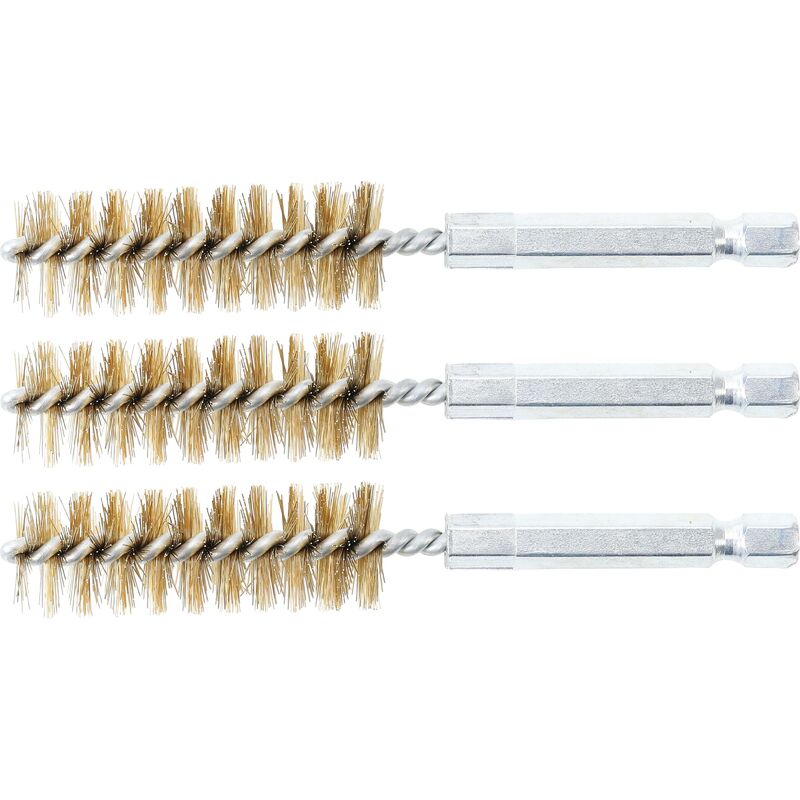 foto del prodotto bgs technic spazzola in ottone 16 mm 6,3 mm 1 4 3 pz.