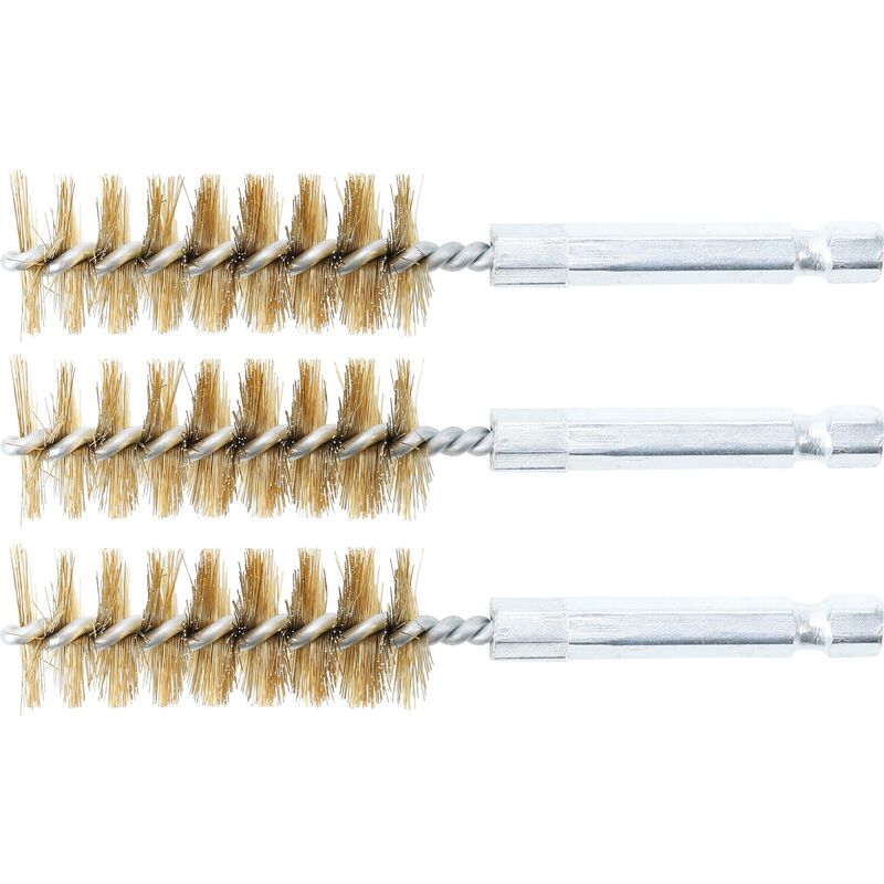 foto del prodotto bgs technic spazzola in ottone 18 mm 6,3 mm 1 4 3 pz.