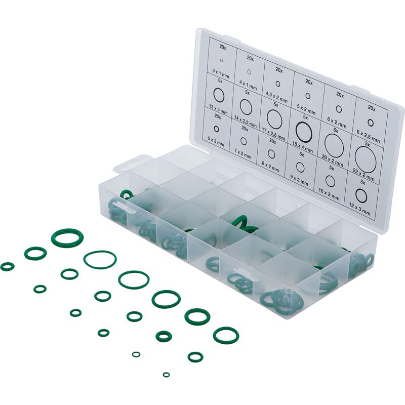 foto del prodotto bgs technic surtido de juntas t ricas hnbr 3 22 mm 225 piezas