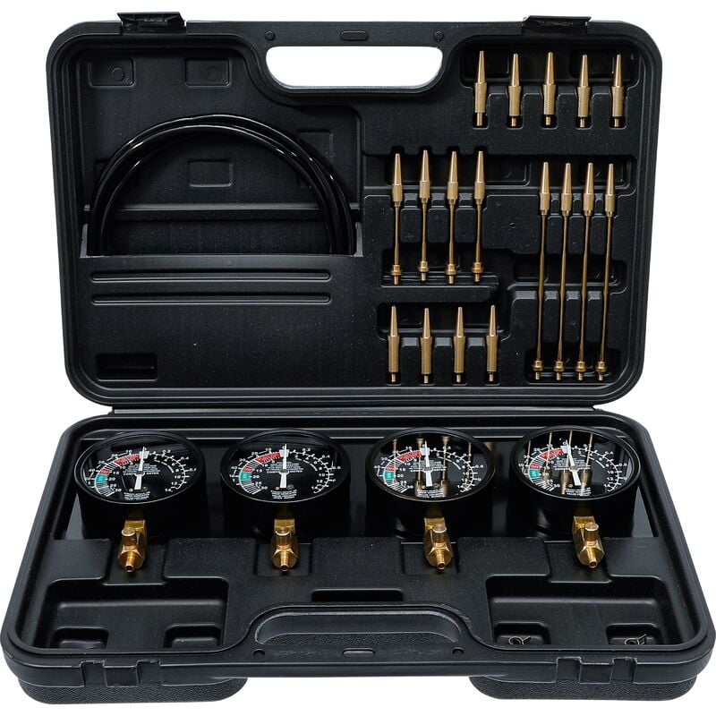 foto del prodotto bgs technic tester carburatore con 4 orologi sincronizzati 26 pz.
