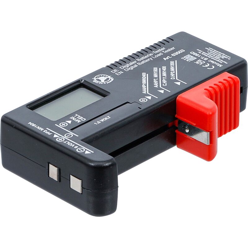 foto del prodotto bgs technic tester digitale per batterie 1,5 v 9 v
