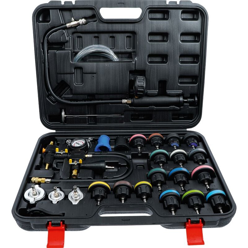 foto del prodotto bgs technic tester per impianto di raffreddamento incl. strumenti di riempimento 27 pz.