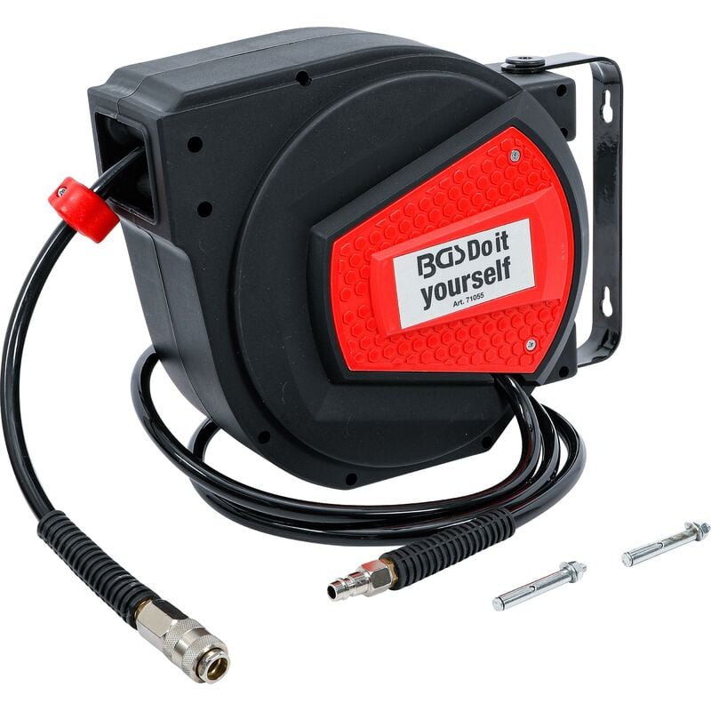 foto del prodotto bgs technic tubo dell aria compressa con avvolgitubo automatico 10 m 1,5 m