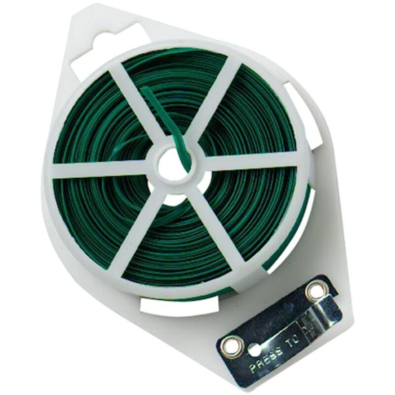 foto del prodotto bh01222 fascetta di fissaggio piante in plastica con cesoia, bianco bulk hardware