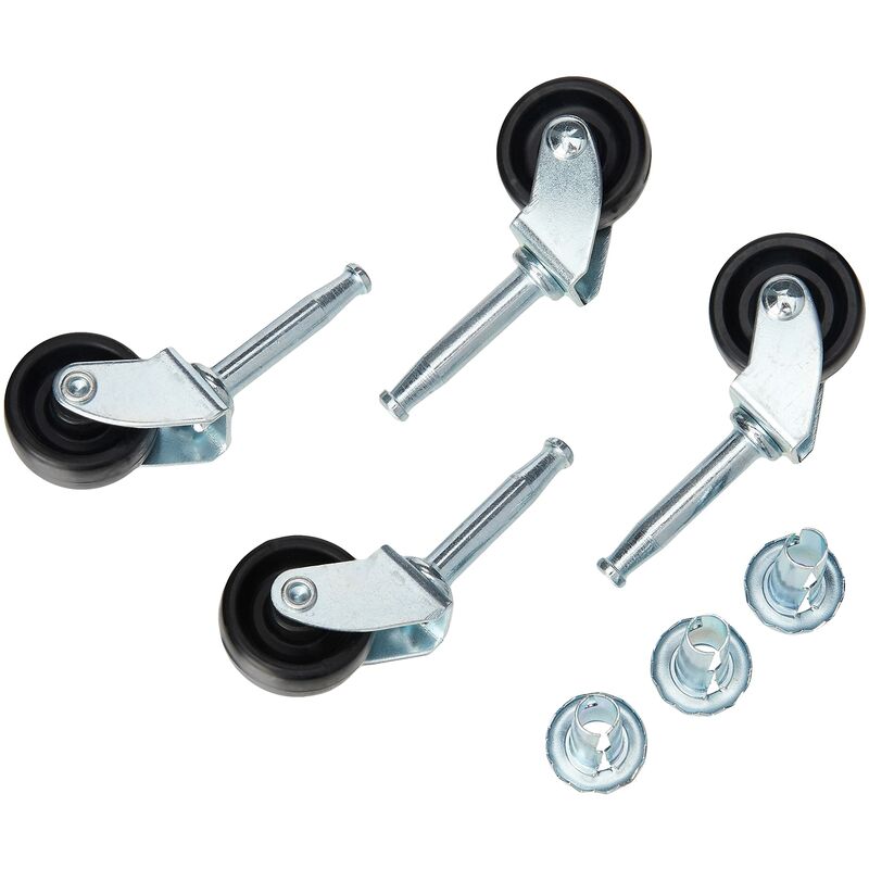 foto del prodotto bh01550 piedini a rotella singola per mobili, attacco a incastro, 30 mm, 4 pz bulk hardware
