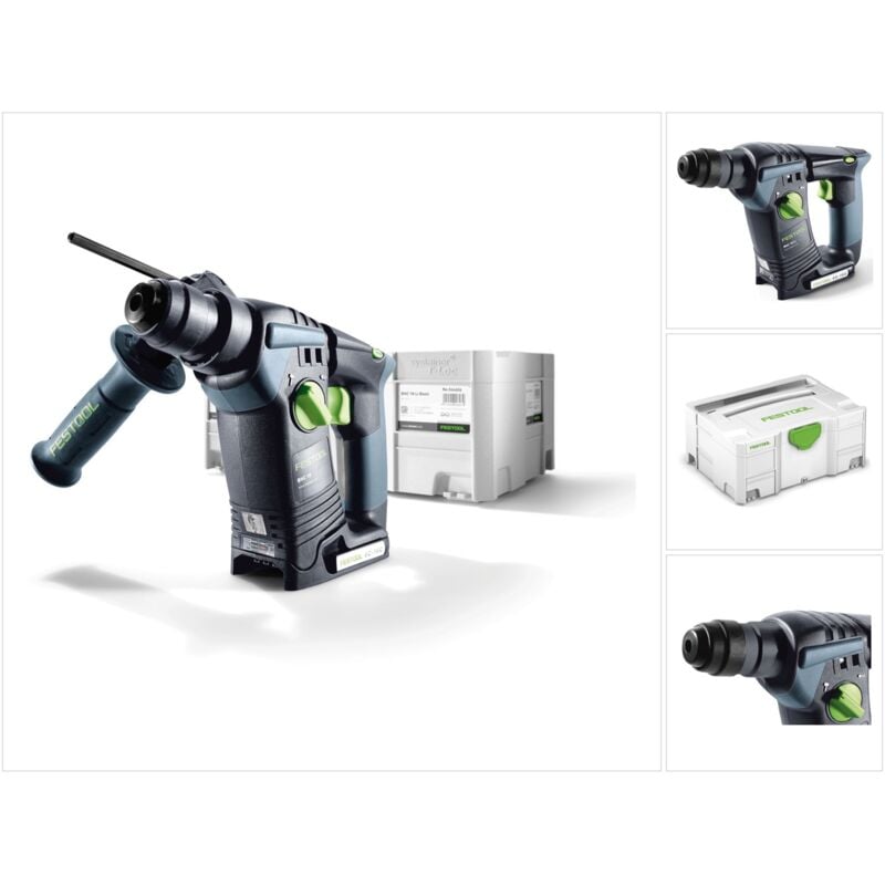 foto del prodotto bhc 18 li plus tassellatore a batteria sds plus in valigetta systainer senza batteria, senta caricatore 574723 festool