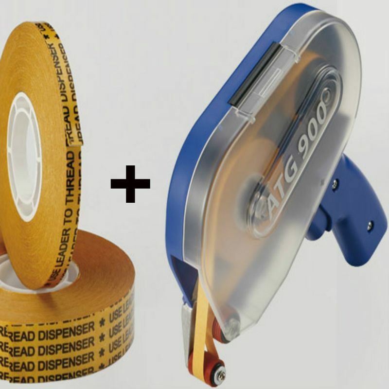 foto del prodotto biadesivo transfer tapes reverse atg system a basso spessore 0,05mm con senza dispenser atg900 packaging 8 rotoli 12mm x 33m x 0,05mm