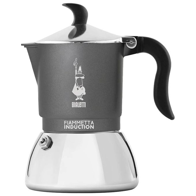 foto del prodotto bialetti caffettiera fiammetta grigia per induzione 4 tazze