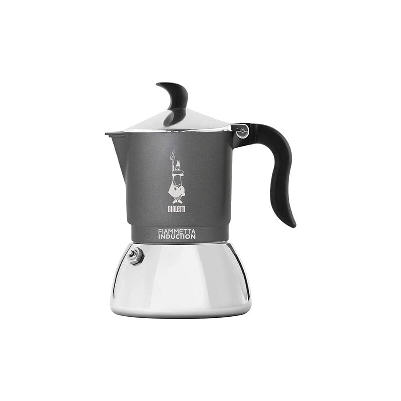 foto del prodotto bialetti caffettiera fiammetta grigia per piani ad induzione 4 tazze