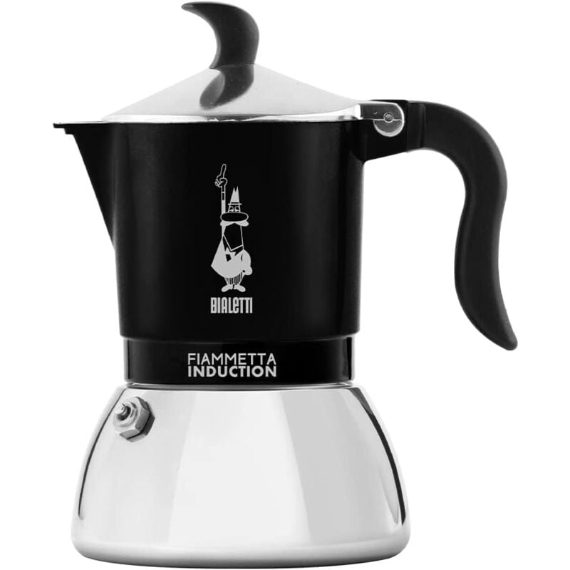 foto del prodotto bialetti moka caffettiera fiammetta induction 2 tazze induzione nero