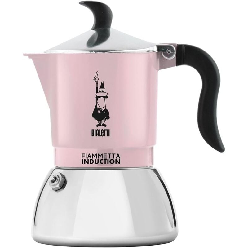 foto del prodotto bialetti moka caffettiera fiammetta induction 2 tazze induzione rosa