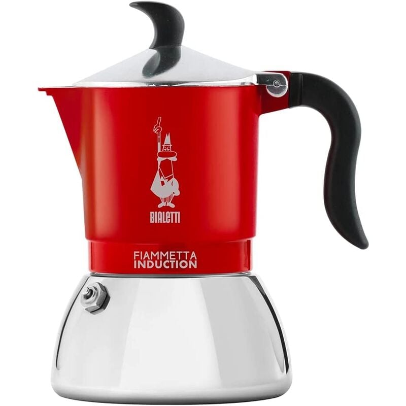 foto del prodotto bialetti moka caffettiera fiammetta induction 2 tazze rossa 7147