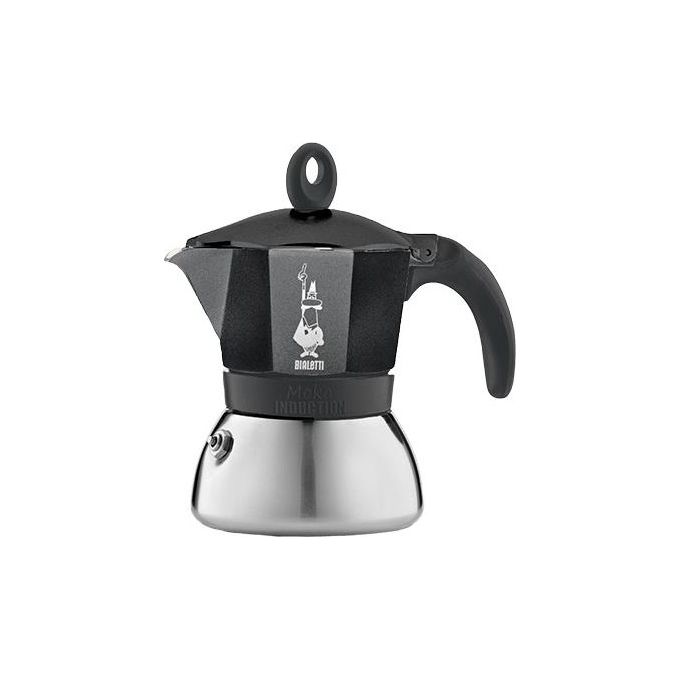 foto del prodotto bialetti moka induction 6 tazze nero-argento