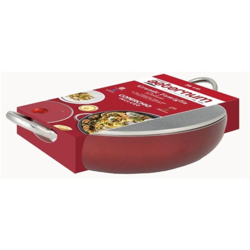 foto del prodotto bialetti tegame con coperchio red 36 cm aeternum