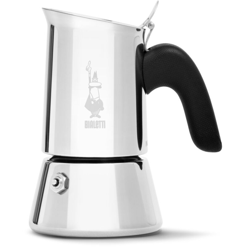 foto del prodotto bialetti - venus moka induzione 4 tazze acciaio inox nero caffettiera