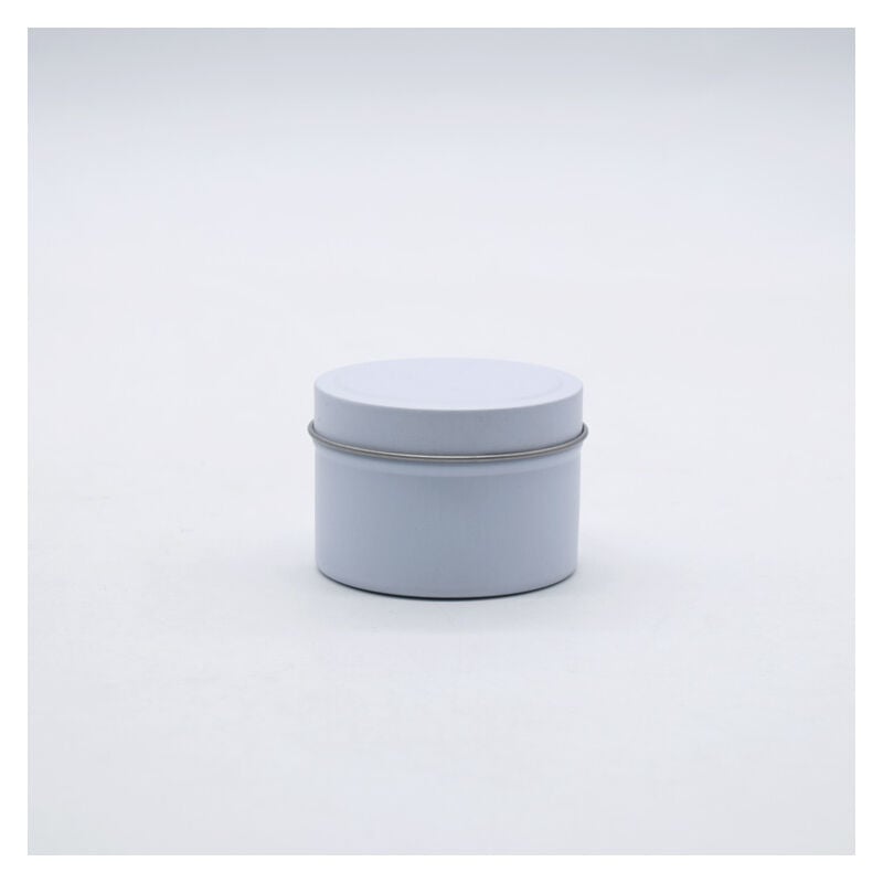 foto del prodotto bianca 24 scatole per candele, contenitori per candele in metallo da 4 once per la produzione artigianale, conservazione a secco