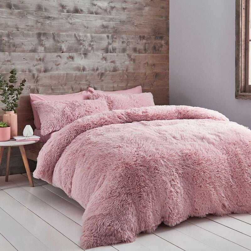foto del prodotto bianca catherine lansfield set copripiumino per letto singolo, 2 pezzi, colore cipria