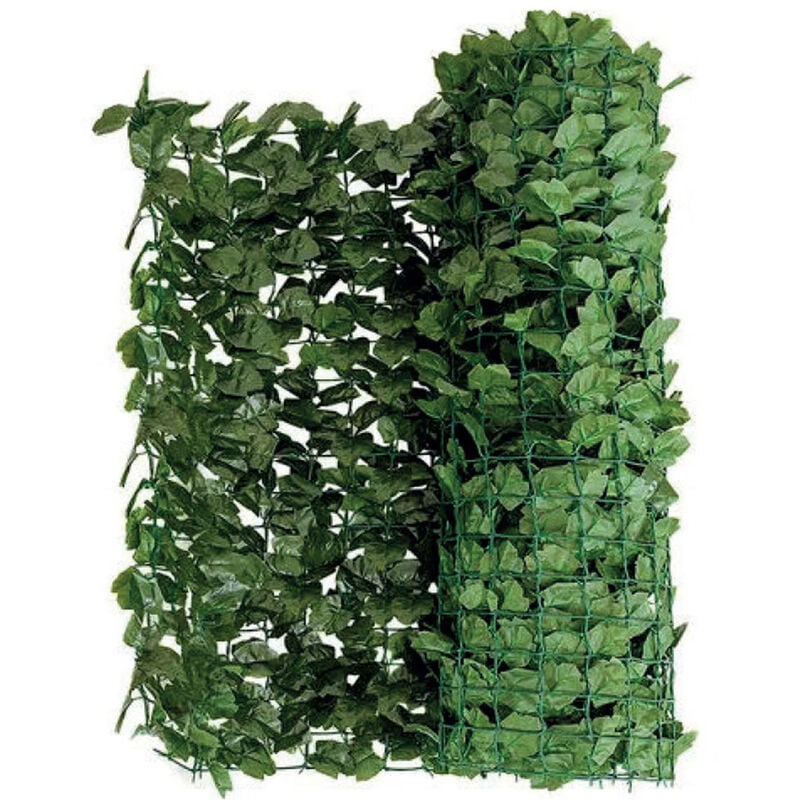 foto del prodotto biancheriaweb 3mt edera finta sempreverde siepe foglie ornamentali frangivista coprente per recinzione, misura1h mtcolore3mt