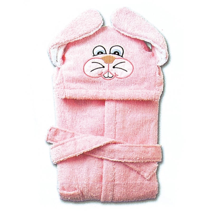 foto del prodotto biancheriaweb accappatoio per bambini con cappuccio modello coniglio rosa, misura1 2annicolorerosa