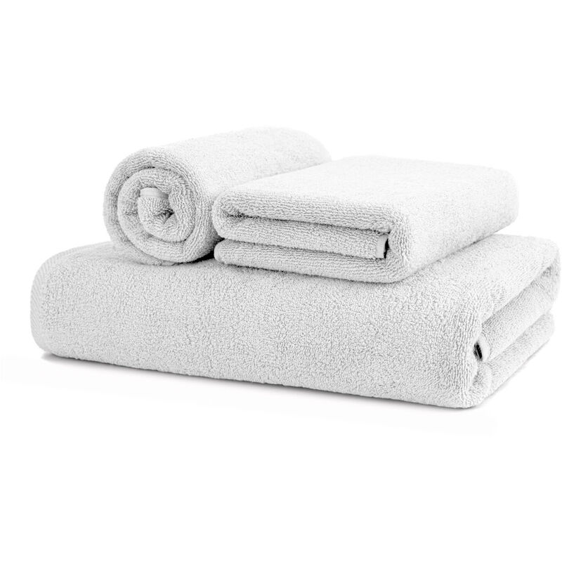 foto del prodotto biancheriaweb asciugamani salvietta bagno in morbida spugna modello sophie colore bianco, misuraospitecolorebianco