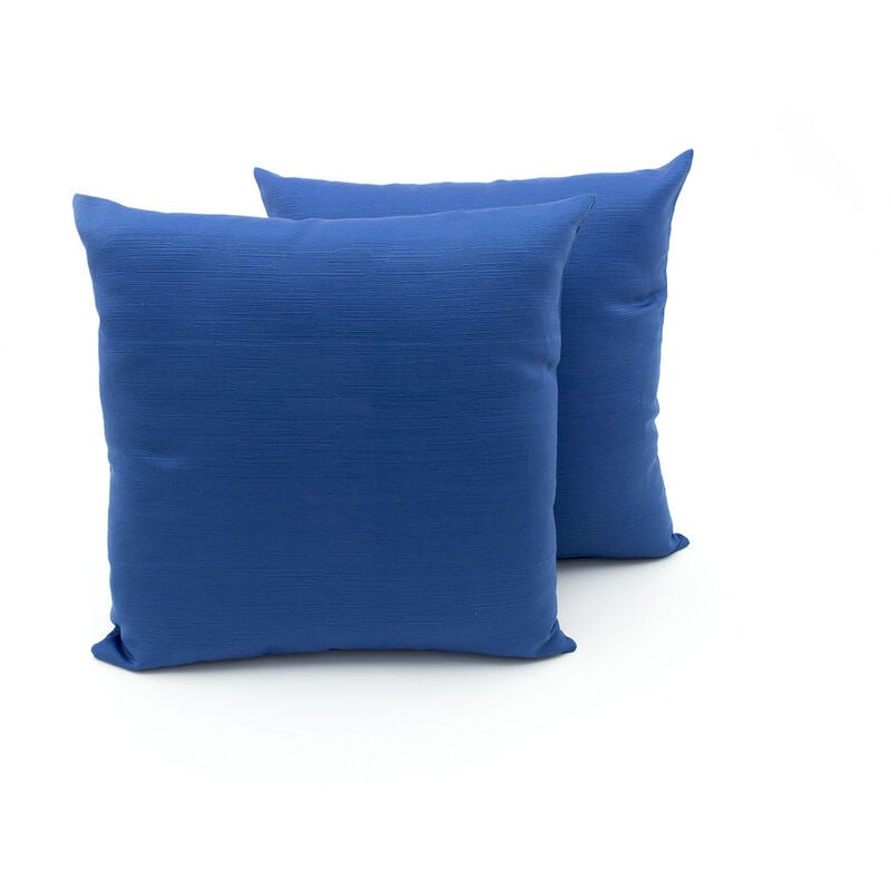 foto del prodotto biancheriaweb coppia cuscini arredo imbottiti tessuto ottoman in tinta unita colore bluette 60, misura40x40colorebluette 60