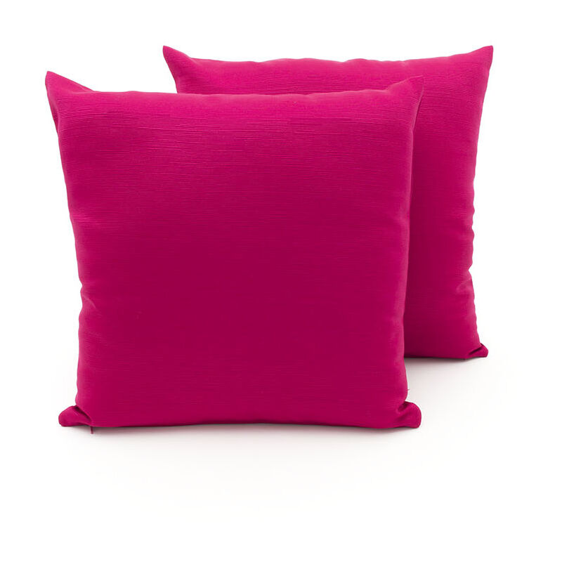 foto del prodotto biancheriaweb coppia cuscini arredo imbottiti tessuto ottoman in tinta unita colore fucsia 30, misura40x40colorefuxia 30