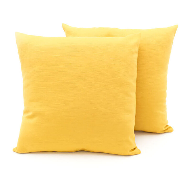 foto del prodotto biancheriaweb coppia cuscini arredo imbottiti tessuto ottoman in tinta unita colore giallo 04, misura60x60coloregiallo 04