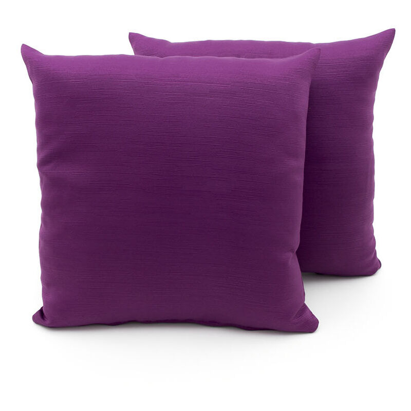 foto del prodotto biancheriaweb coppia cuscini arredo imbottiti tessuto ottoman in tinta unita colore viola 38, misura40x40coloreviola 38