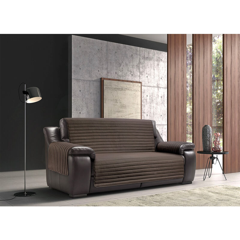 foto del prodotto biancheriaweb copridivano antimacchia trapuntato modello sof marrone beige, misurapoltronacoloremarrone beige