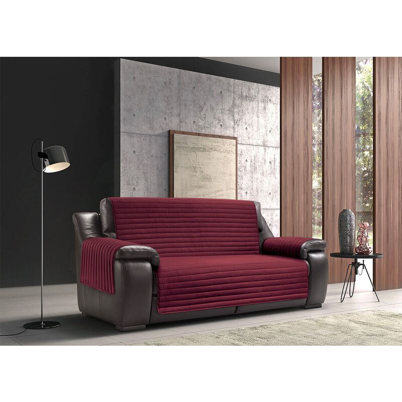 foto del prodotto biancheriaweb copridivano antimacchia trapuntato modello sof tortora bordeaux, misura4 posticoloretortora bordeaux