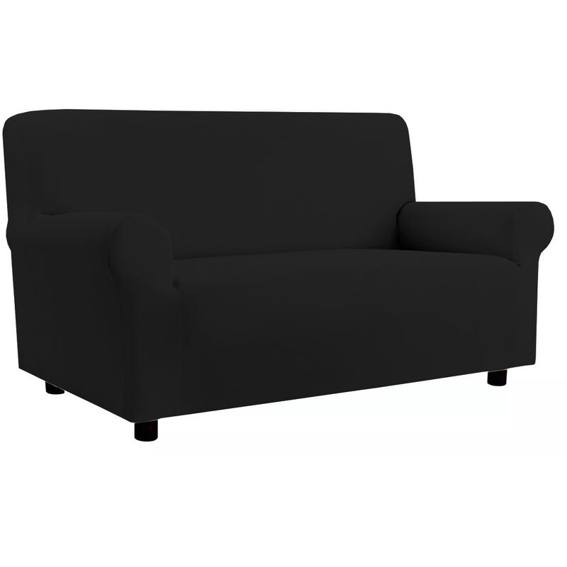 foto del prodotto biancheriaweb copridivano elasticizzato antimacchia modello zeno colore nero, misurapoltronacolorenero