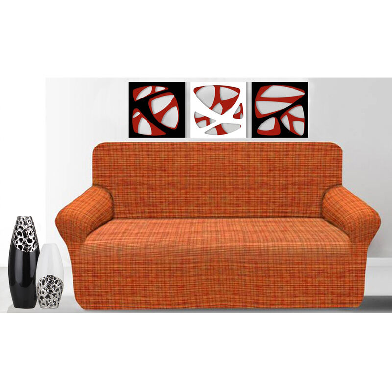 foto del prodotto biancheriaweb copridivano in tessuto jacquard elasticizzato ottima vestibilit modello otello, misurapoltronacolorearancione
