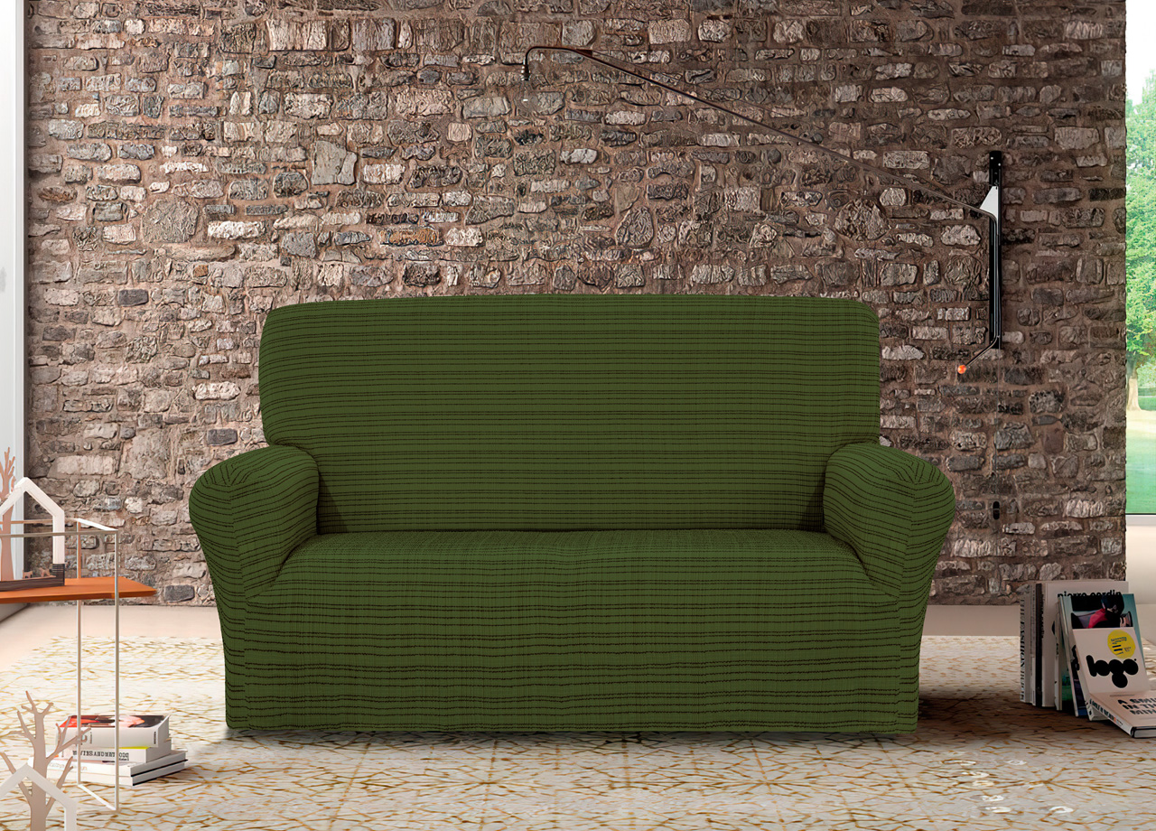 foto del prodotto biancheriaweb copridivano sof poltrona elasticizzato protezione tessuto jacquard modello fanny, misura4 posticoloreverde