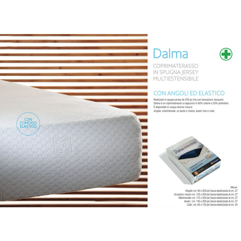 foto del prodotto biancheriaweb coprimaterasso dalma in spugna jersey multiestensibile, misurasingolocoloredalma