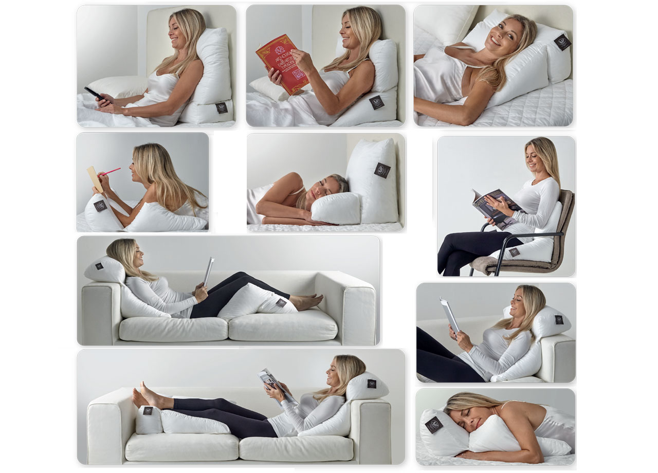 foto del prodotto biancheriaweb cuscino ergonomico posturale decapillow 10 usi 1 cuscino multi posizione sostegno gambe spalle, misuracuscino con federacolorebianco