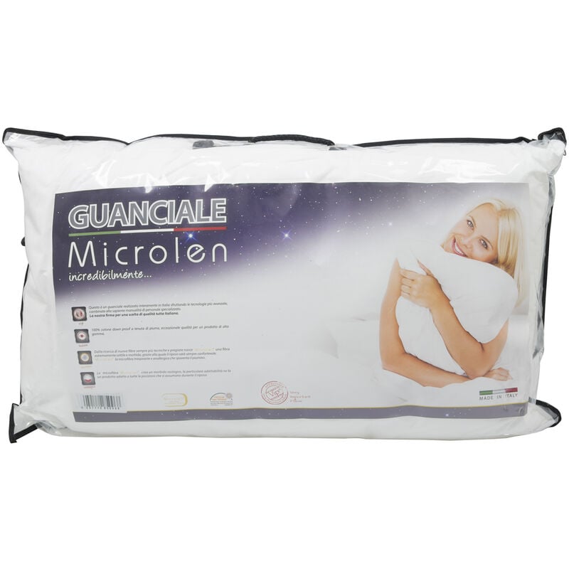 foto del prodotto biancheriaweb guanciale cuscino letto 50x80cm anallergico traspirante confortevole microlen