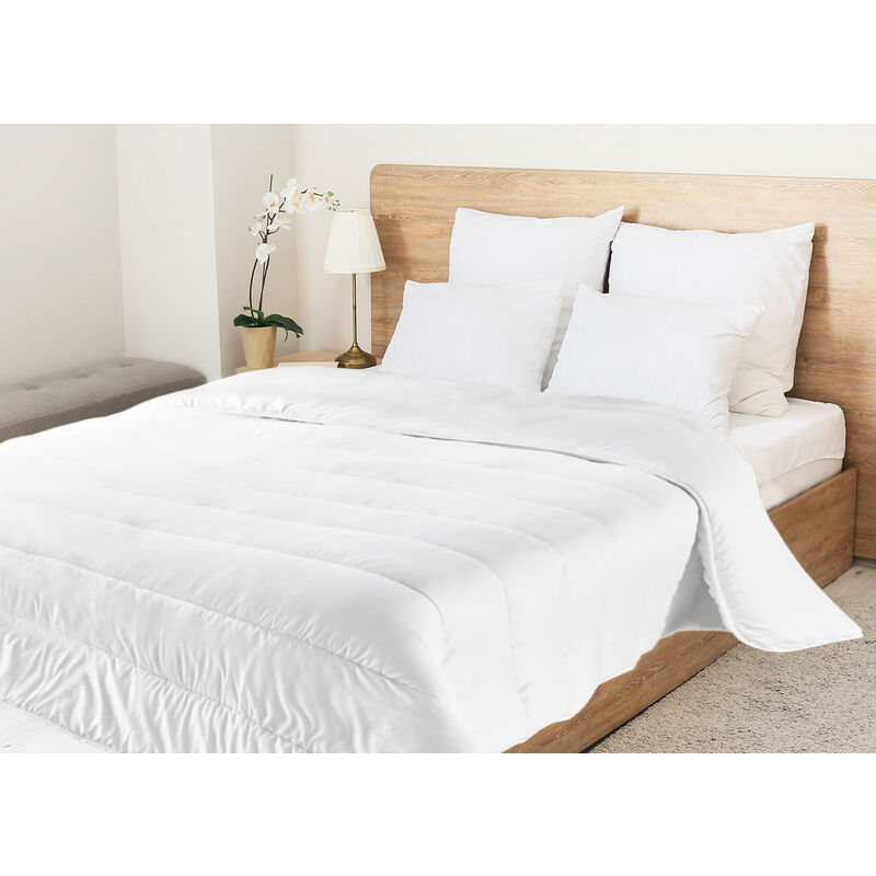 foto del prodotto biancheriaweb interno piumino anallergico piumone estivo 100gr mq microfibra colore bianco lavabile, misurasingolocoloreestivo