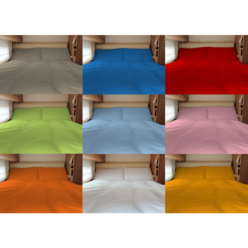 foto del prodotto biancheriaweb lenzuolo sopra cordonetto camper roulotte 100 cotone personalizzabile tinta unita, misurasingolocolorepiombo