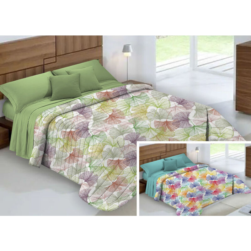 foto del prodotto biancheriaweb quilt trapuntino piumino estivo 100gr mq microfibra diadema ginko, misurasingolocoloremulticolor d5